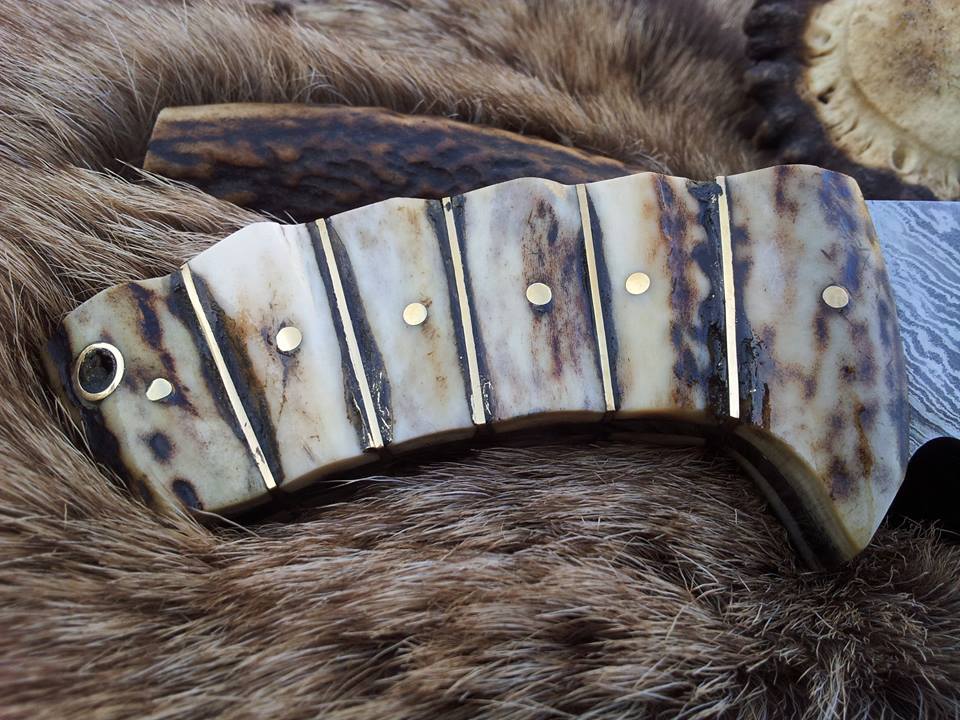 KBS Knives Store Gut Hook Knife Handmade Damascus Gut Hook Knife