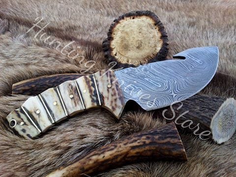 KBS Knives Store Gut Hook Knife Handmade Damascus Gut Hook Knife