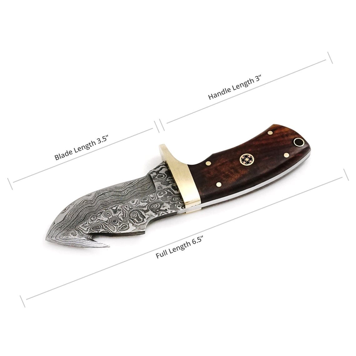 KBS Knives Store Guthook Knives Damascus EDC Guthook Knife