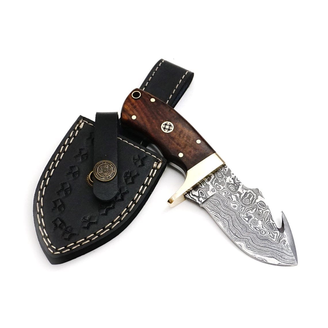 KBS Knives Store Guthook Knives Damascus EDC Guthook Knife