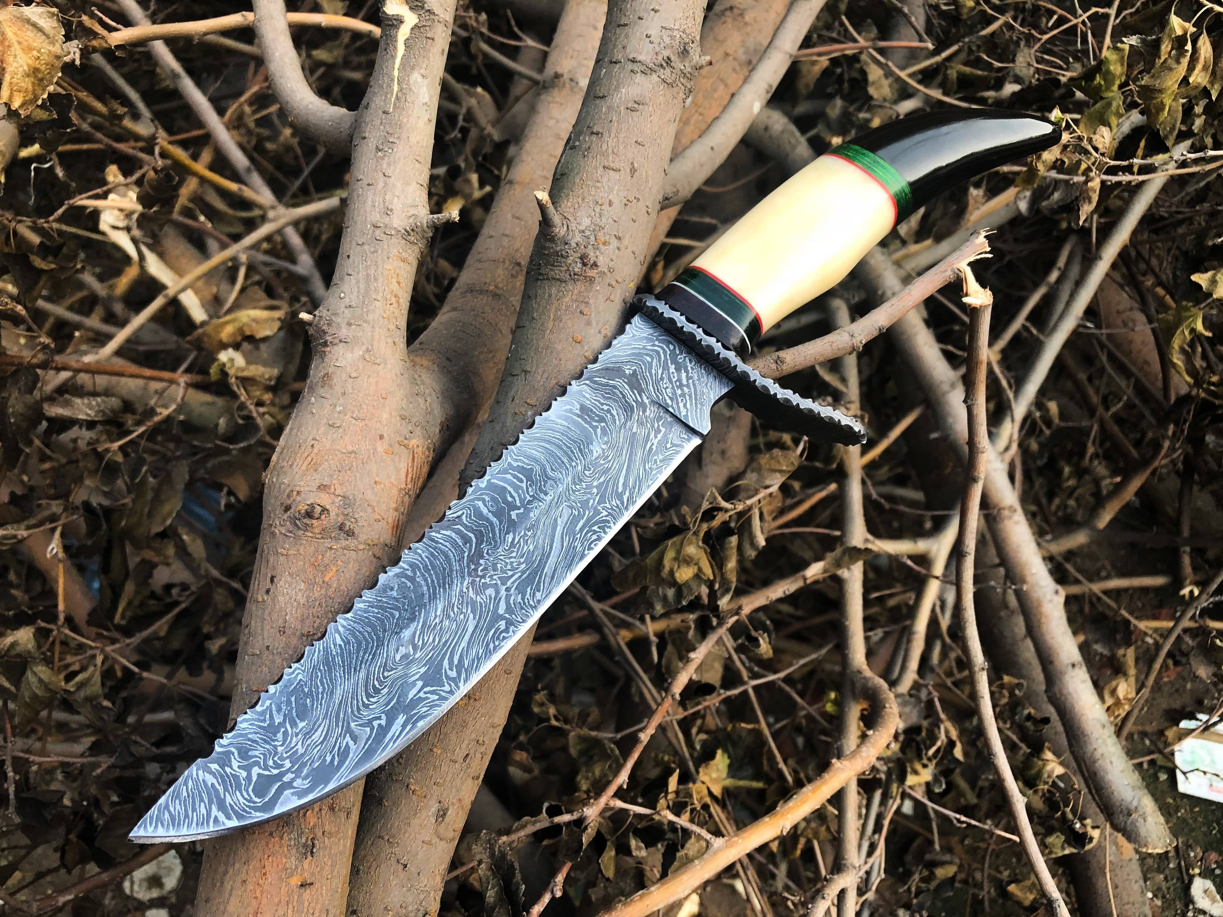KBS Knives Store Hunting Knife Christmas Sale !!! New Custom Handmade Damascus Steel Hunting Knife