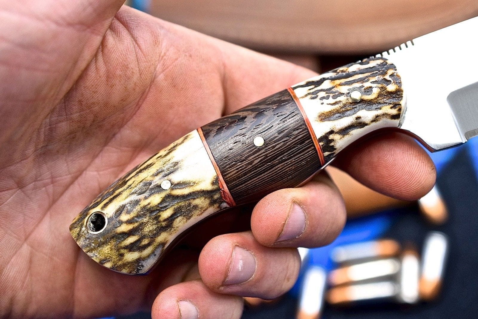 KBS Knives Store Hunting Knife Custom Handmade D2 Steel Hunting Knife with Antler Handle