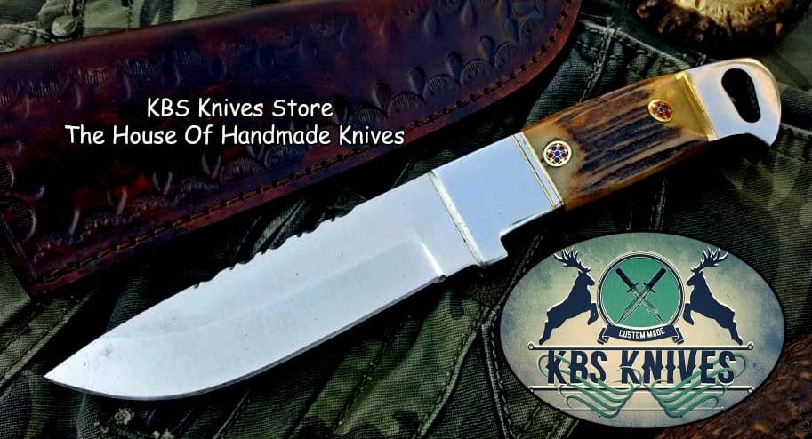 KBS Knives Store Hunting Knife Custom Handmade D2 Tool Steel Hunting Knife