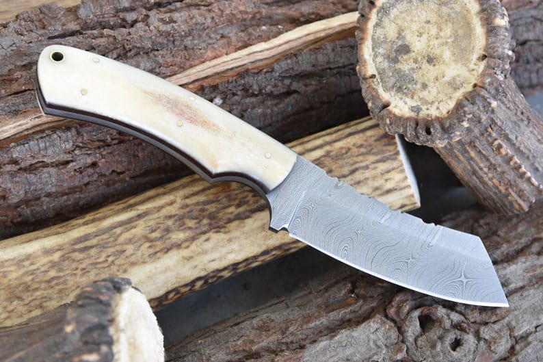 KBS Knives Store Hunting Knife Custom Handmade Damascus Steel Blade Hunting Knife