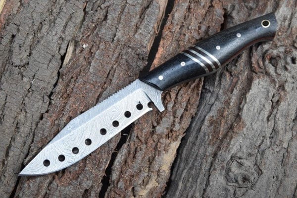 KBS Knives Store Hunting Knife Custom Handmade Damascus Steel Clip Point Hunting Knife