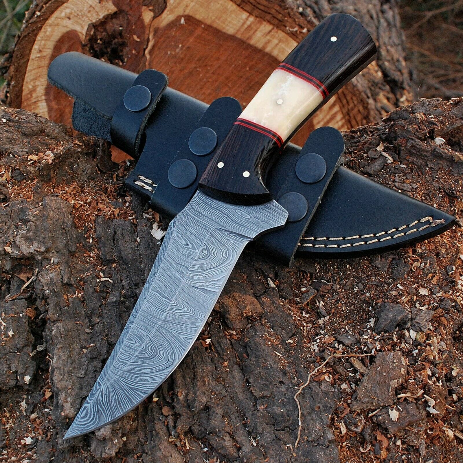 KBS Knives Store Hunting Knife Custom Handmade Damascus Steel Hunting Knife