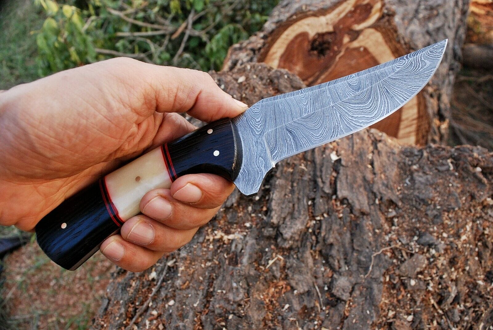 KBS Knives Store Hunting Knife Custom Handmade Damascus Steel Hunting Knife