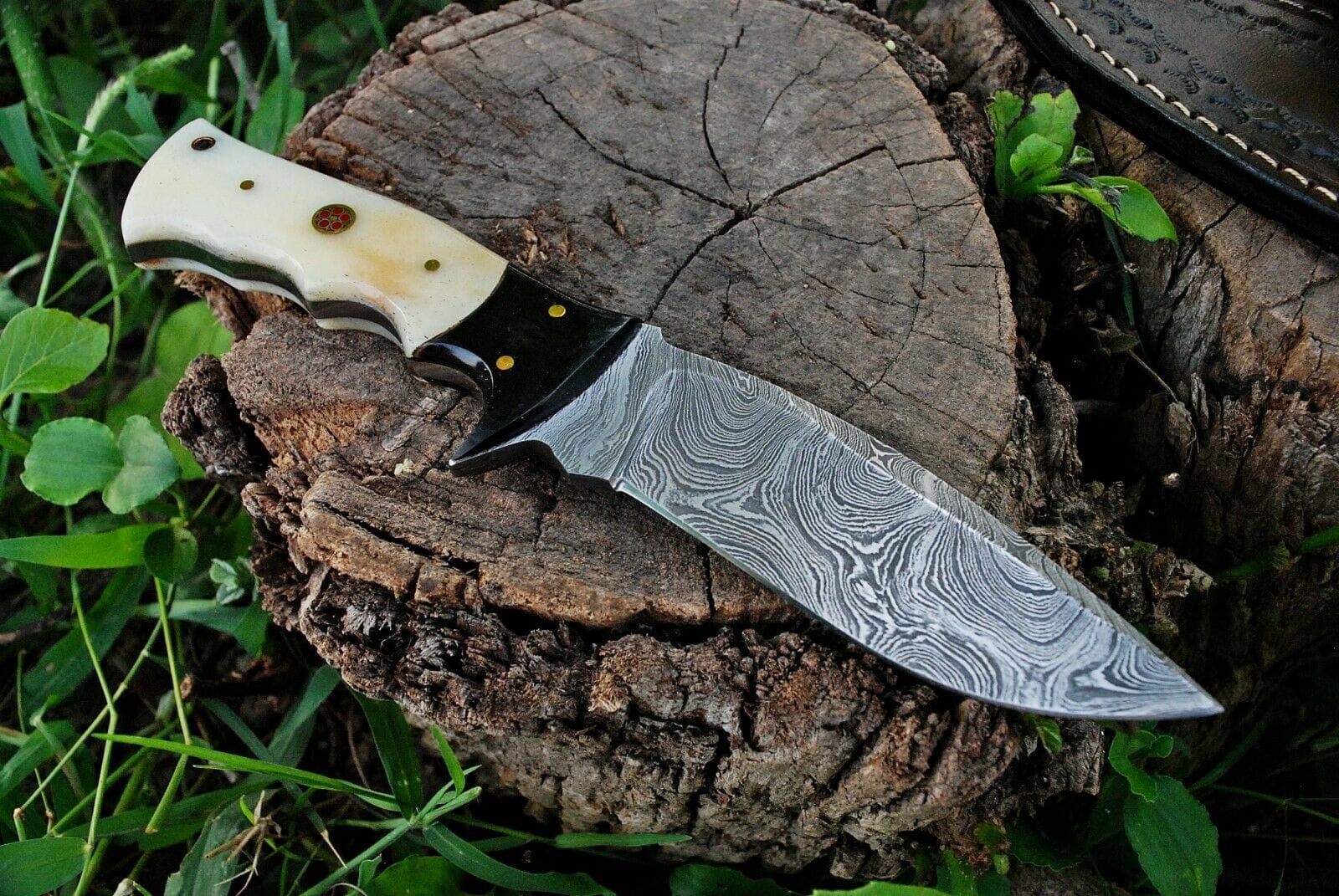 KBS Knives Store Hunting Knife Custom Handmade Damascus Steel Hunting Knife