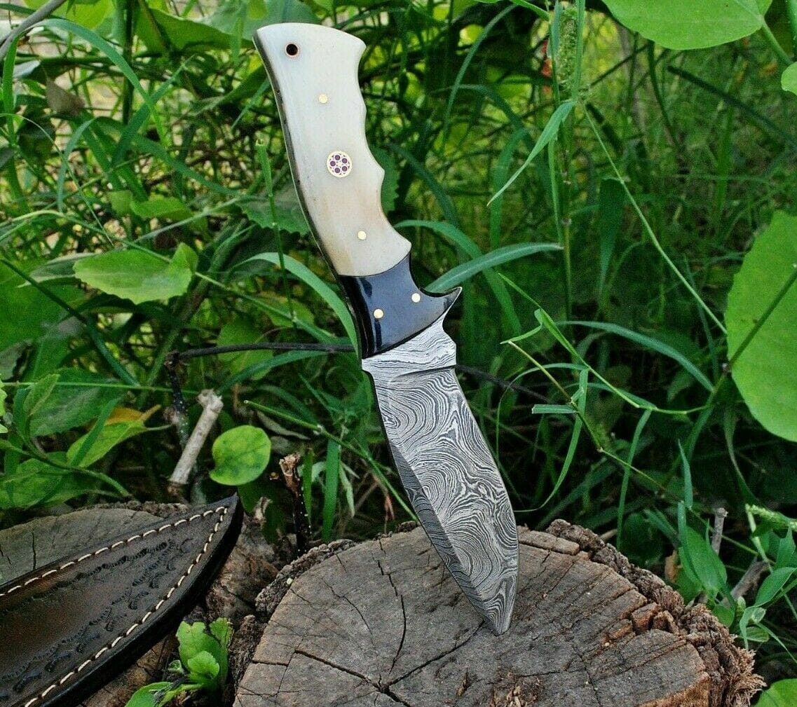 KBS Knives Store Hunting Knife Custom Handmade Damascus Steel Hunting Knife