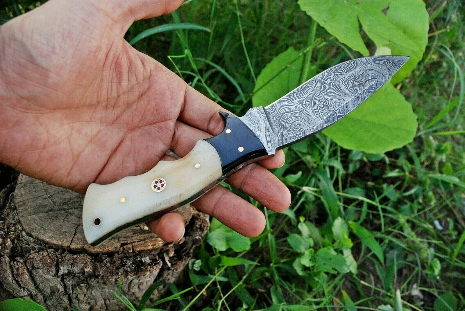 KBS Knives Store Hunting Knife Custom Handmade Damascus Steel Hunting Knife