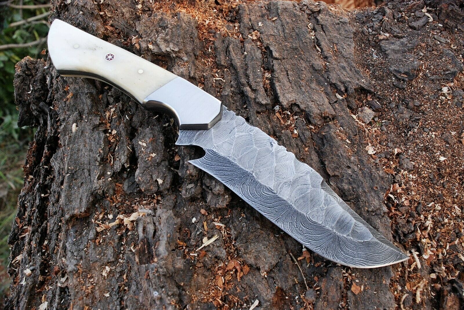 KBS Knives Store Hunting Knife Custom Handmade Damascus Steel Hunting Knife