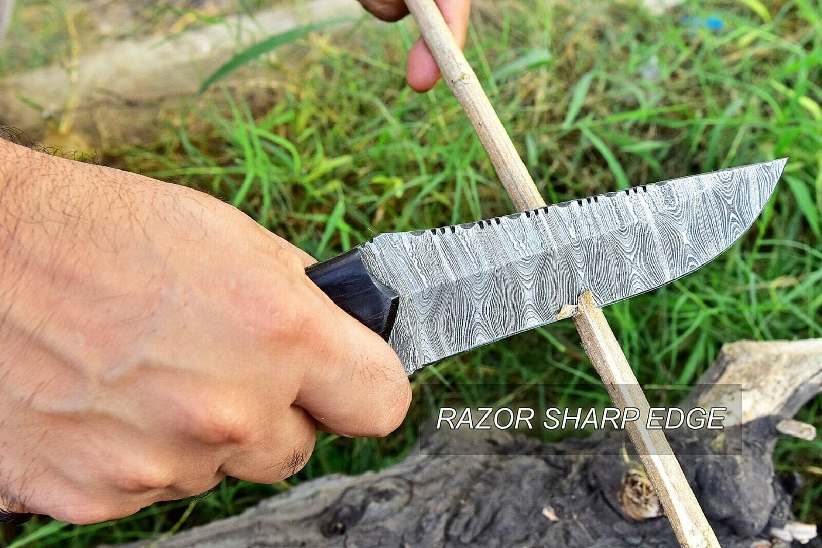 KBS Knives Store Hunting Knife Custom Handmade Damascus Steel Hunting Knife
