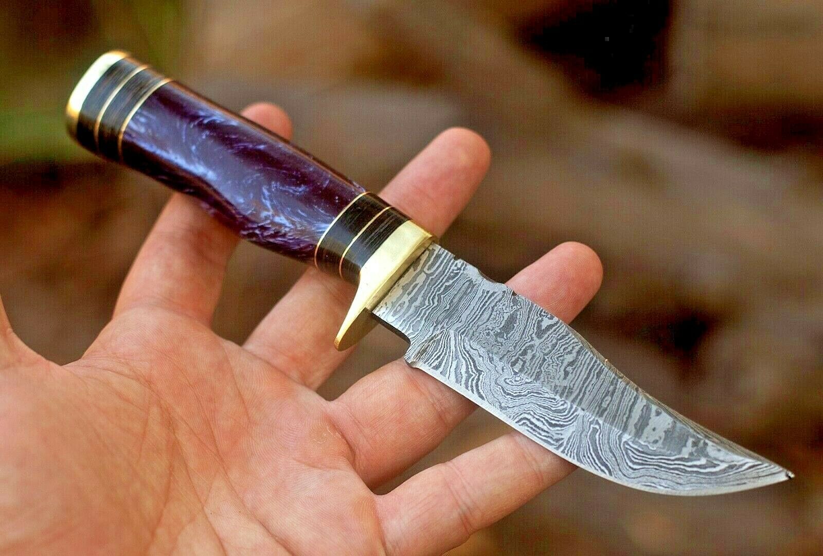 KBS Knives Store Hunting Knife Custom Handmade Damascus Steel Hunting Knife