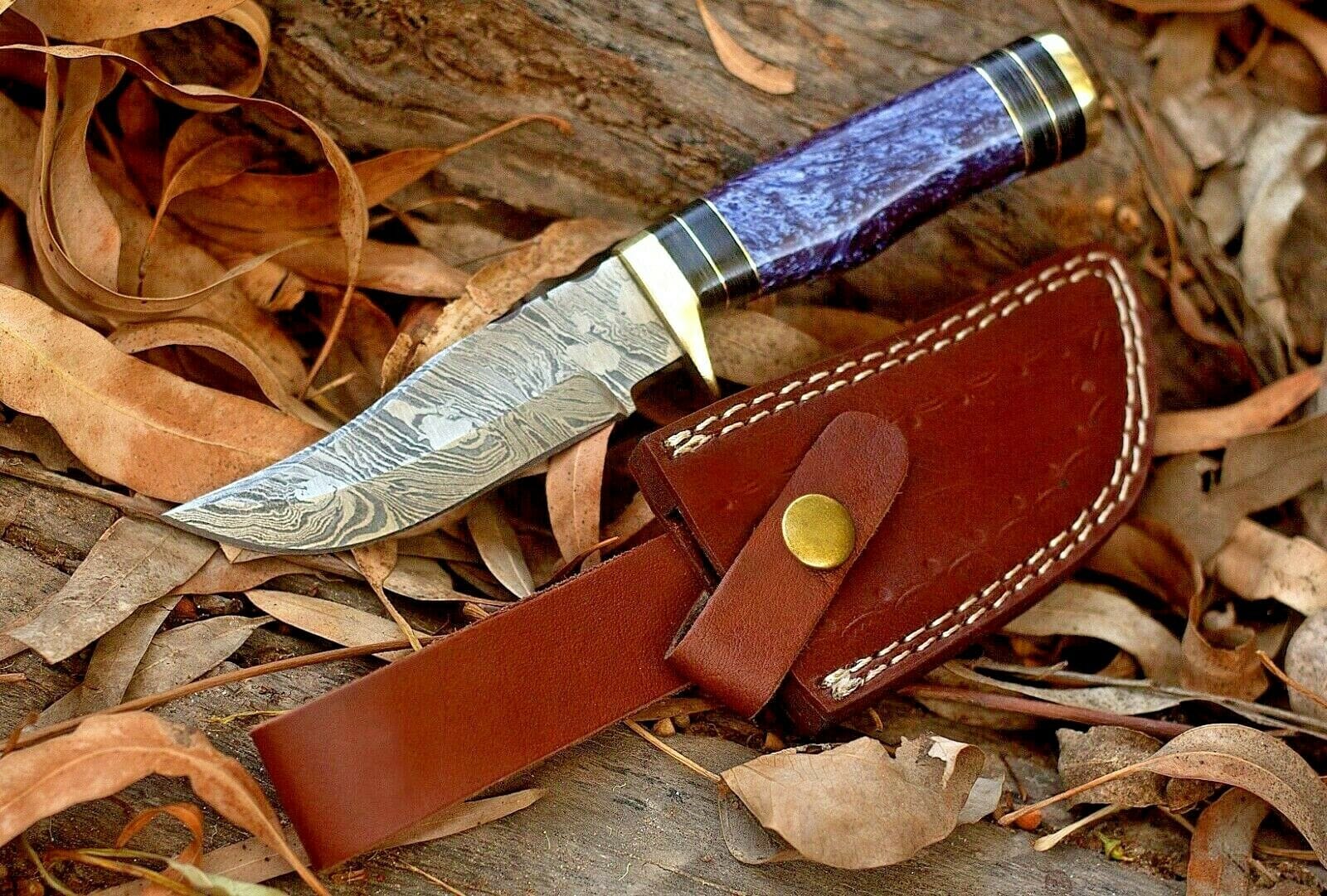 KBS Knives Store Hunting Knife Custom Handmade Damascus Steel Hunting Knife