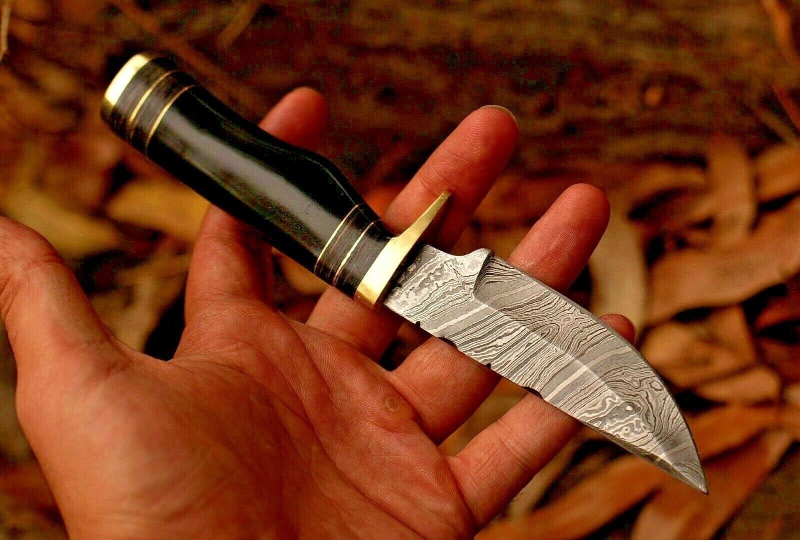 KBS Knives Store Hunting Knife Custom Handmade Damascus Steel Hunting Knife