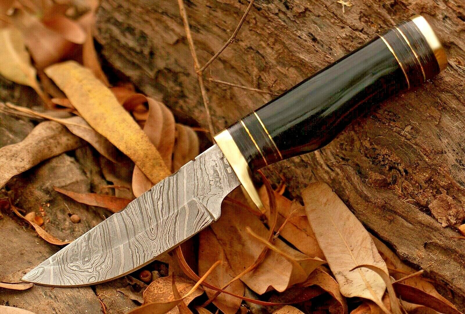 KBS Knives Store Hunting Knife Custom Handmade Damascus Steel Hunting Knife