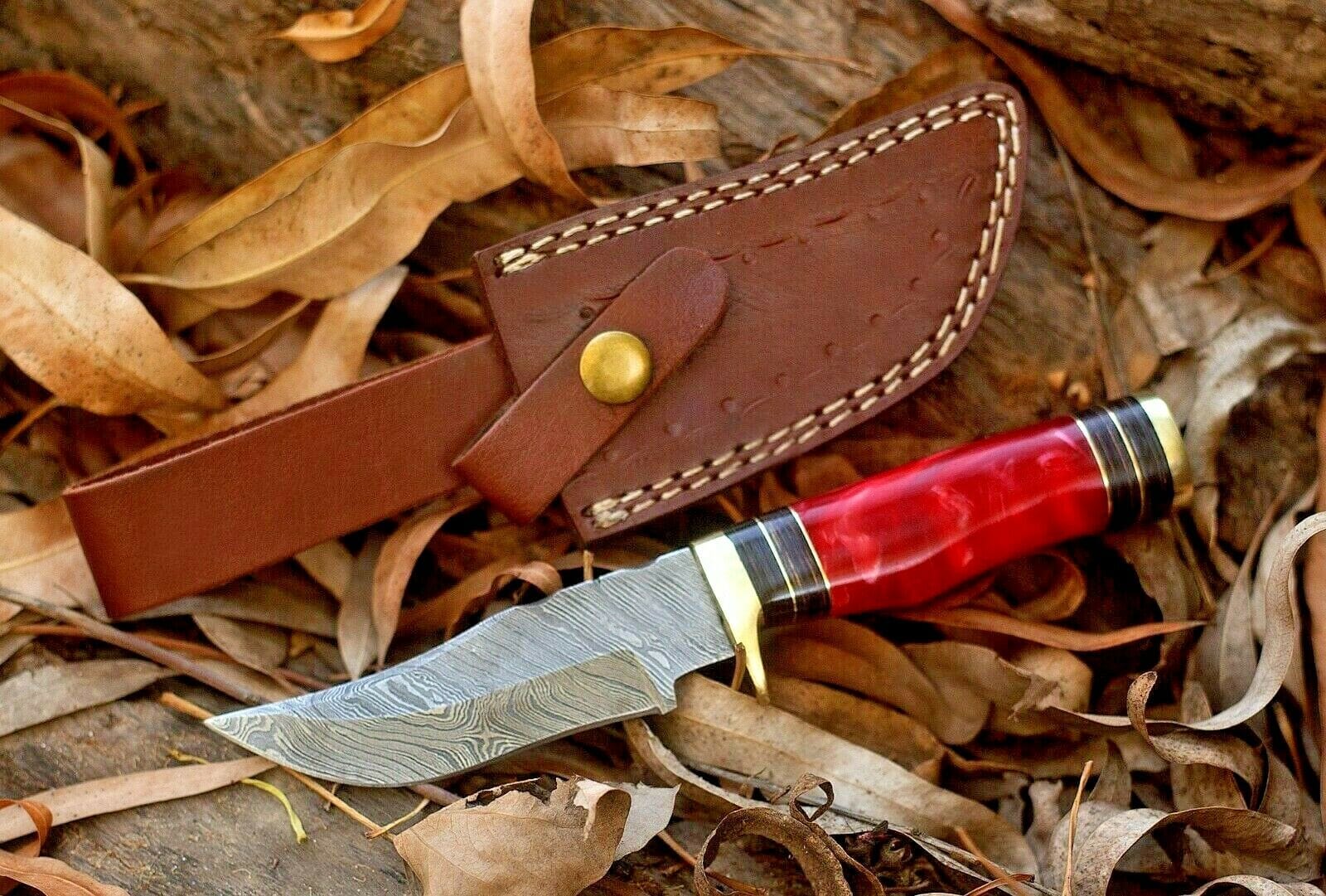 KBS Knives Store Hunting Knife Custom Handmade Damascus Steel Hunting Knife