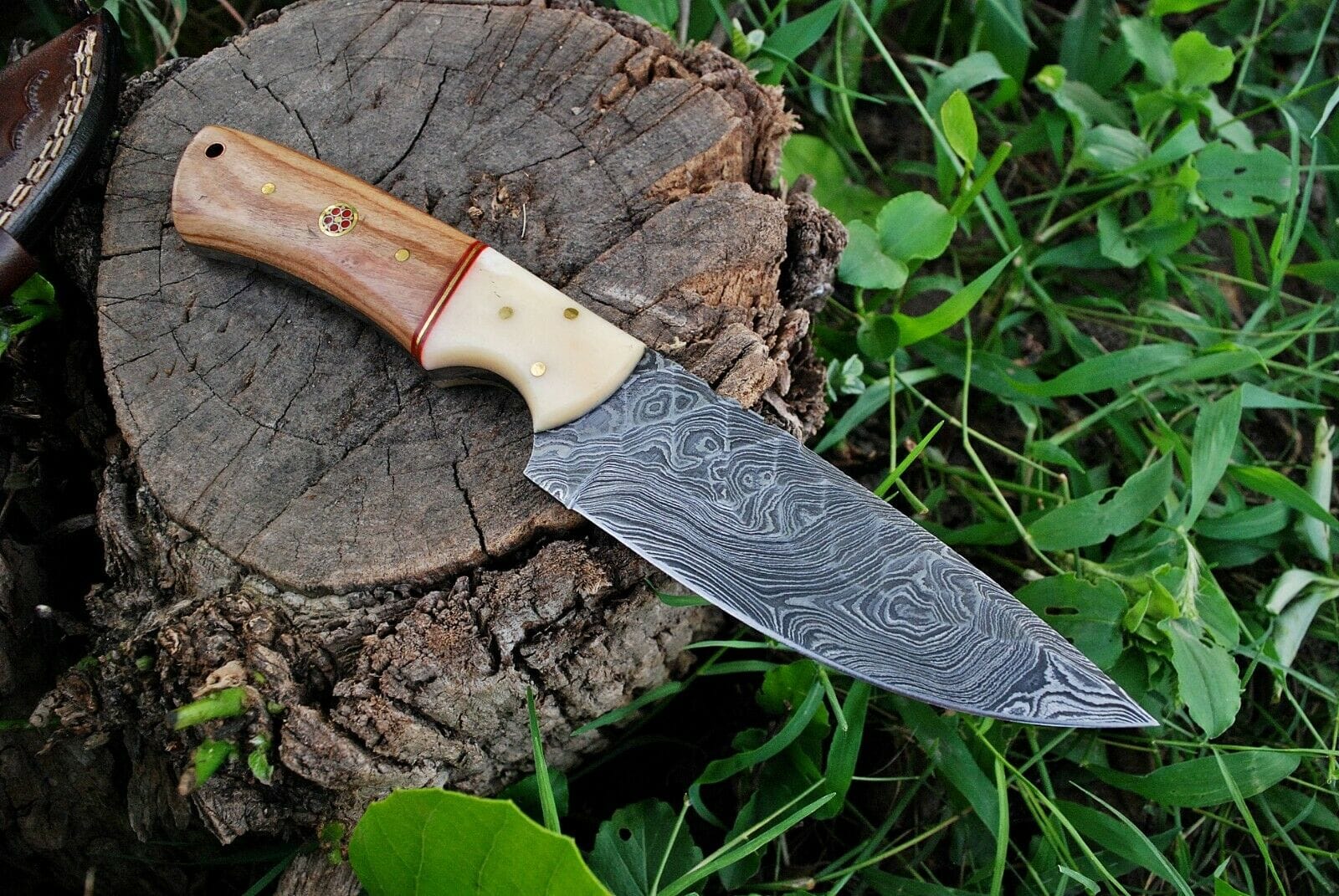 KBS Knives Store Hunting Knife Custom Handmade Damascus Steel Hunting Knife