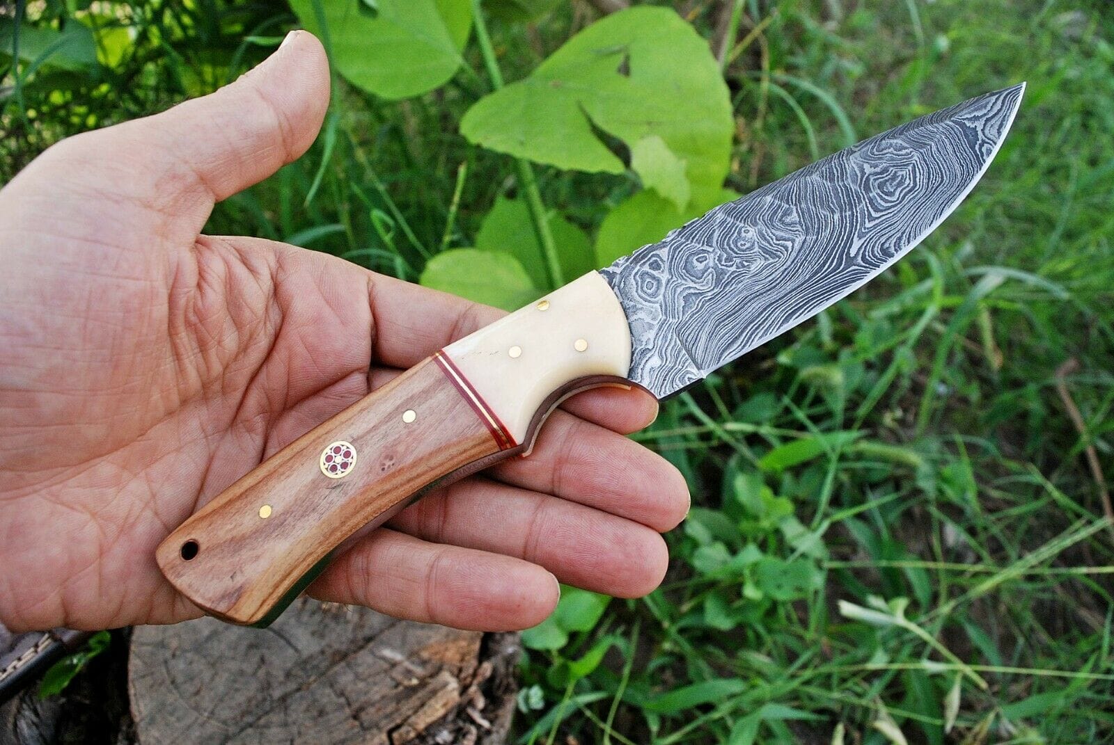 KBS Knives Store Hunting Knife Custom Handmade Damascus Steel Hunting Knife