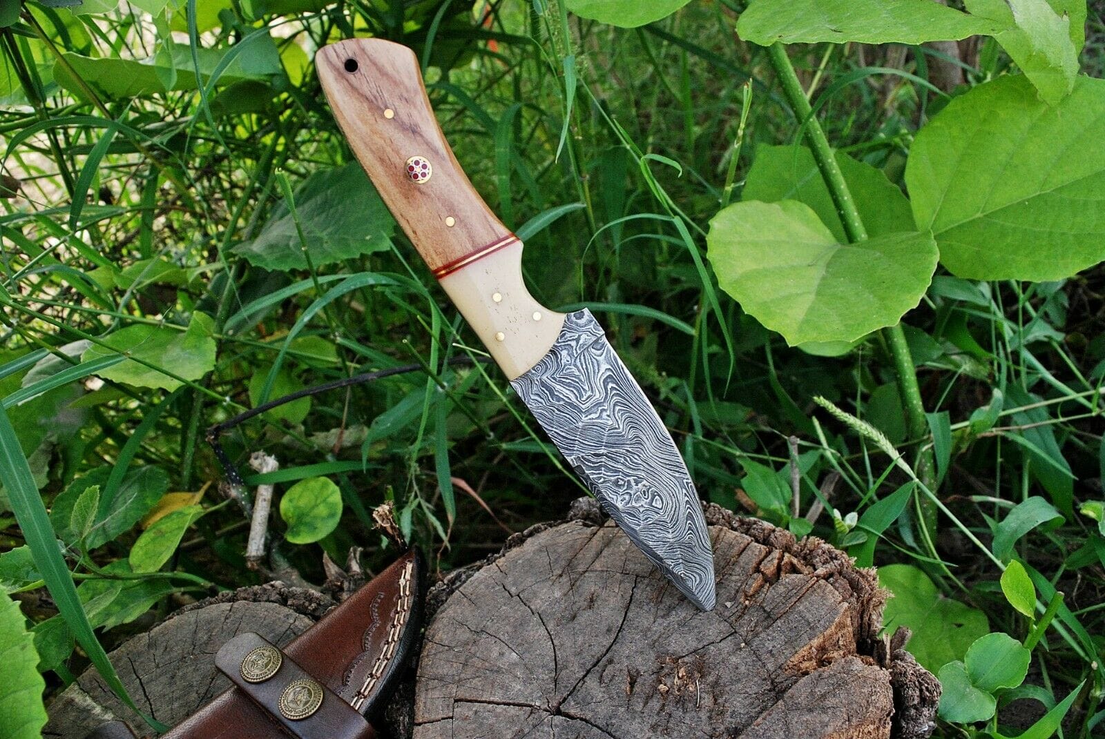 KBS Knives Store Hunting Knife Custom Handmade Damascus Steel Hunting Knife