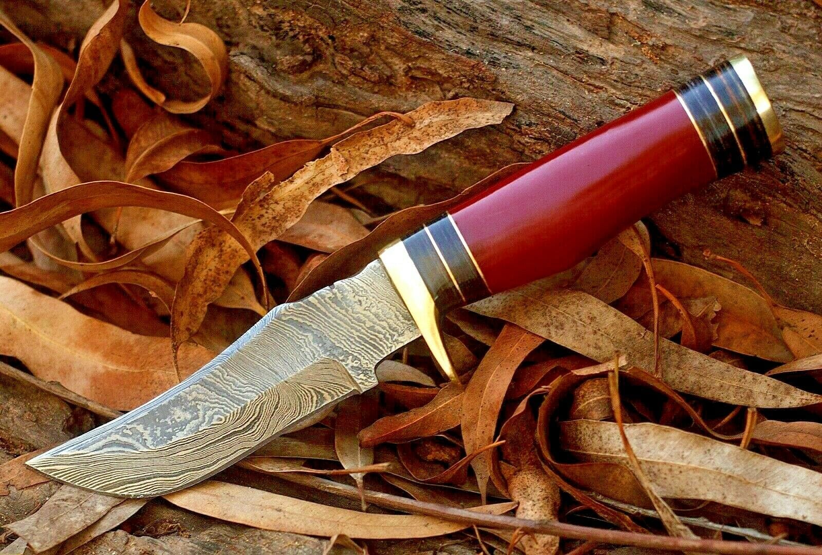 KBS Knives Store Hunting Knife Custom Handmade Damascus Steel Hunting Knife