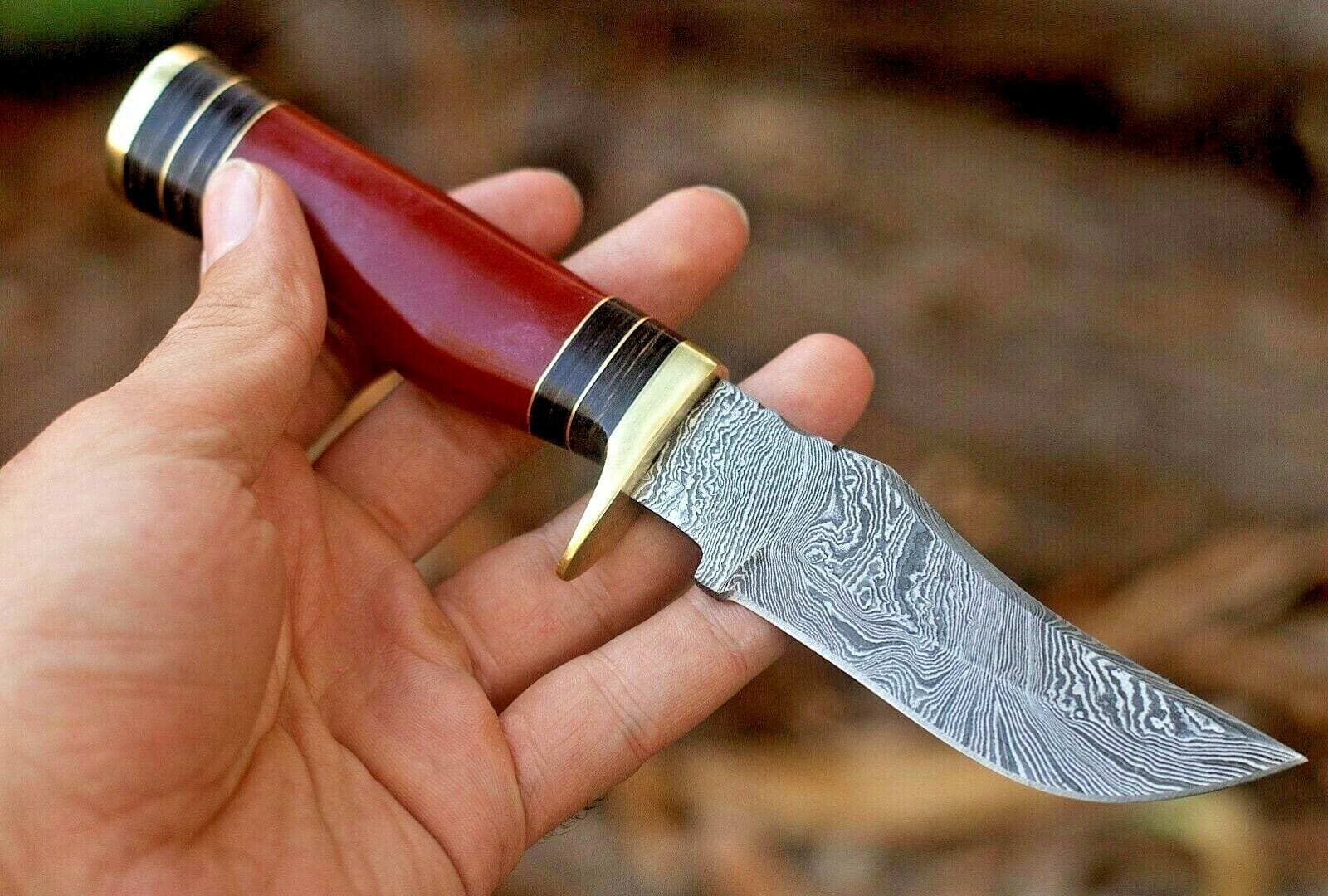 KBS Knives Store Hunting Knife Custom Handmade Damascus Steel Hunting Knife