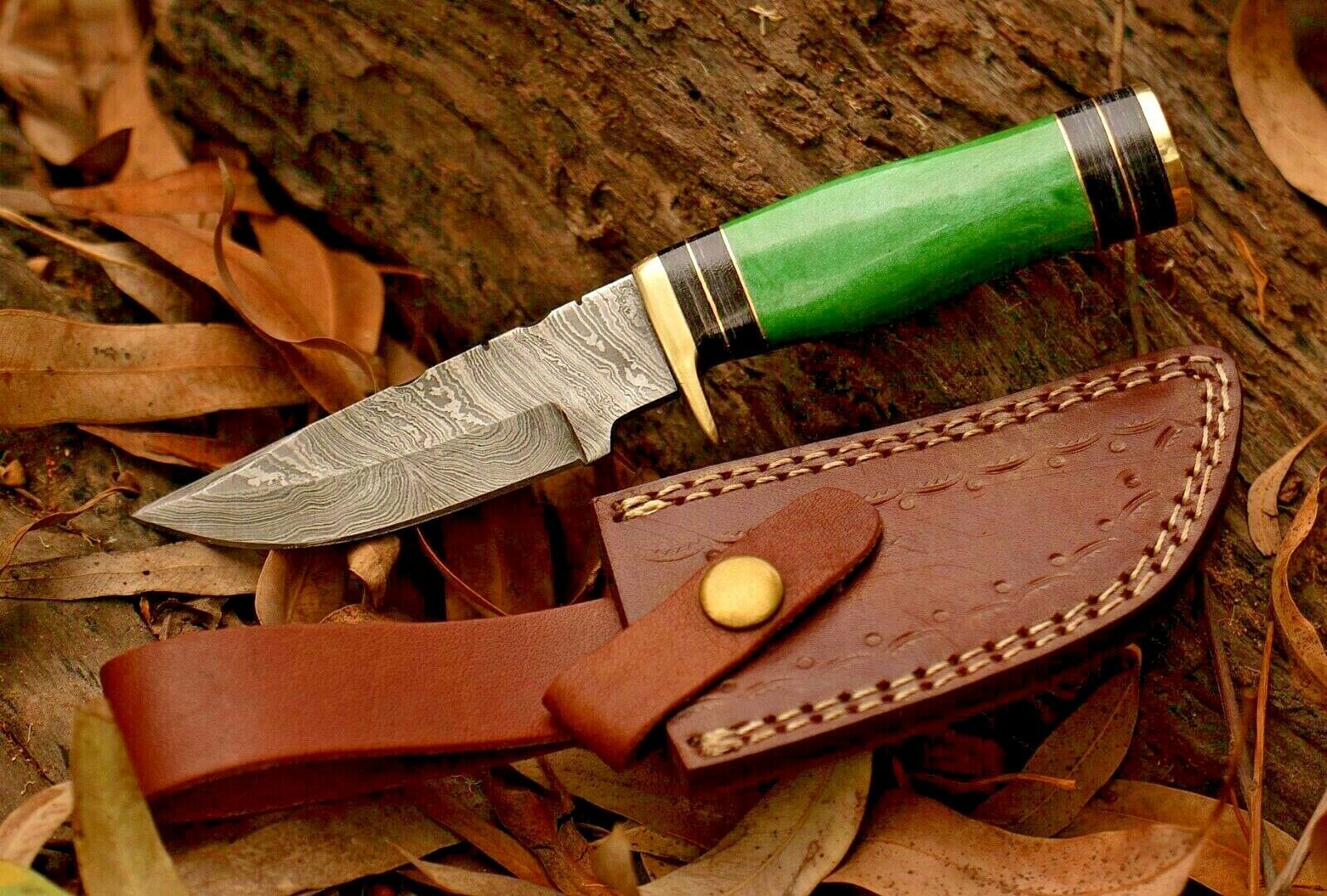 KBS Knives Store Hunting Knife Custom Handmade Damascus Steel Hunting Knife