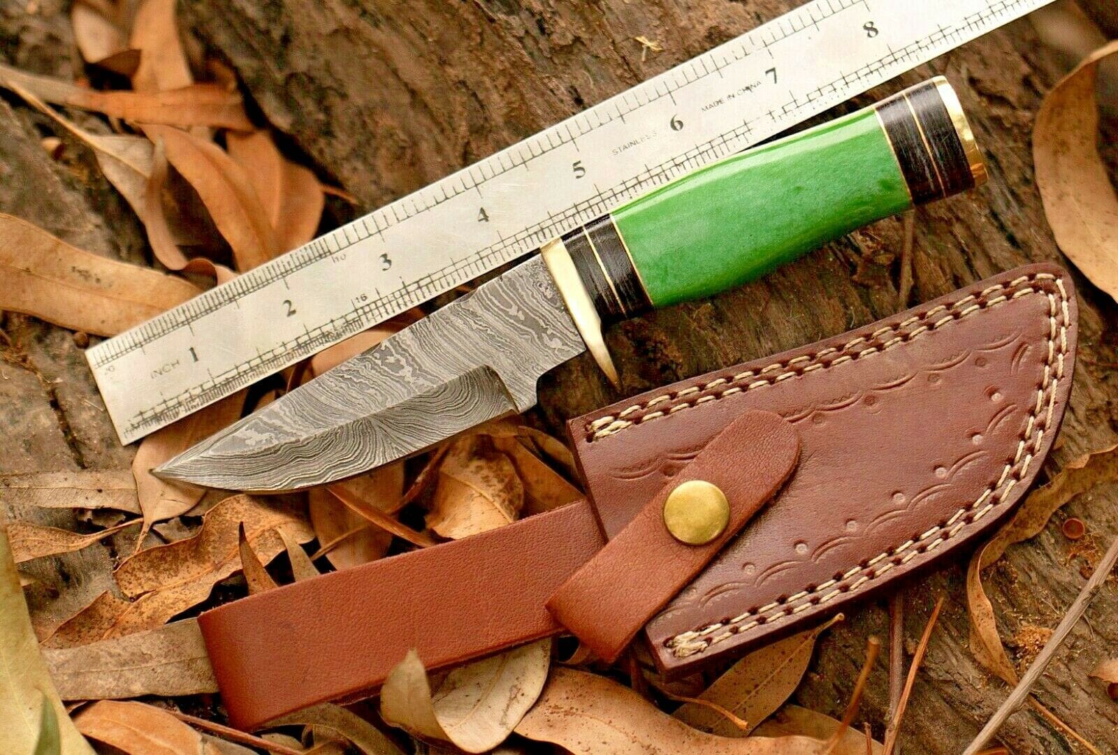 KBS Knives Store Hunting Knife Custom Handmade Damascus Steel Hunting Knife