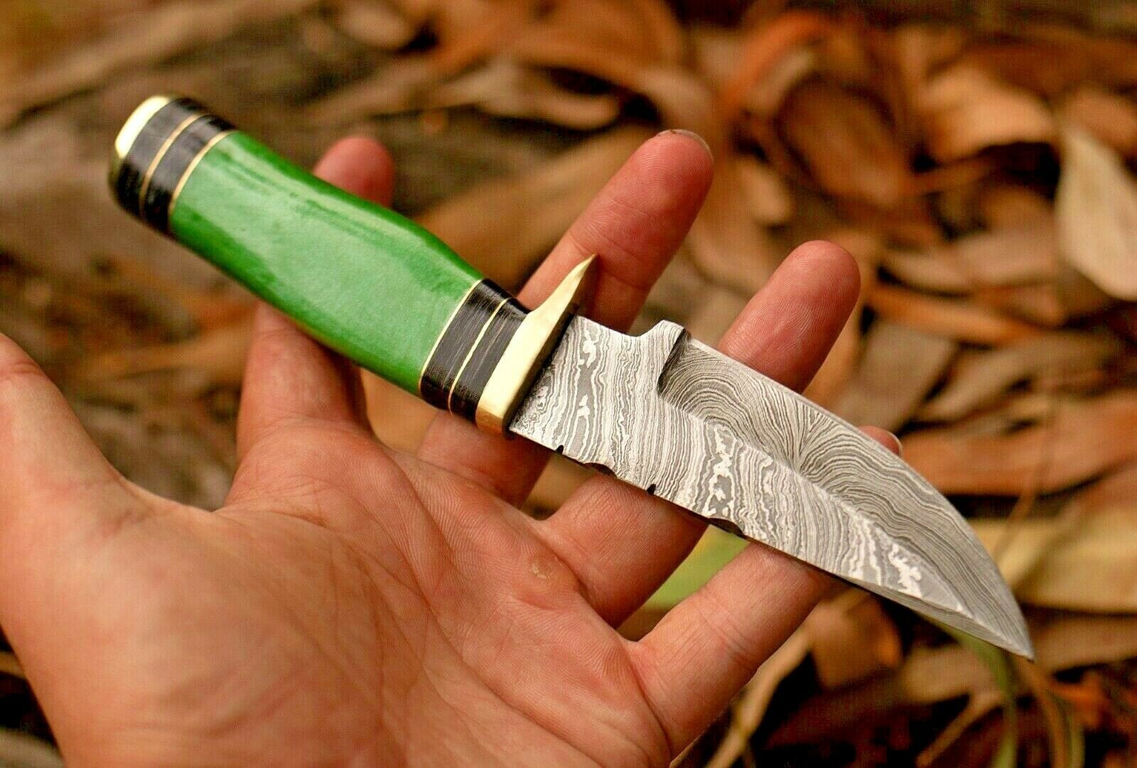 KBS Knives Store Hunting Knife Custom Handmade Damascus Steel Hunting Knife