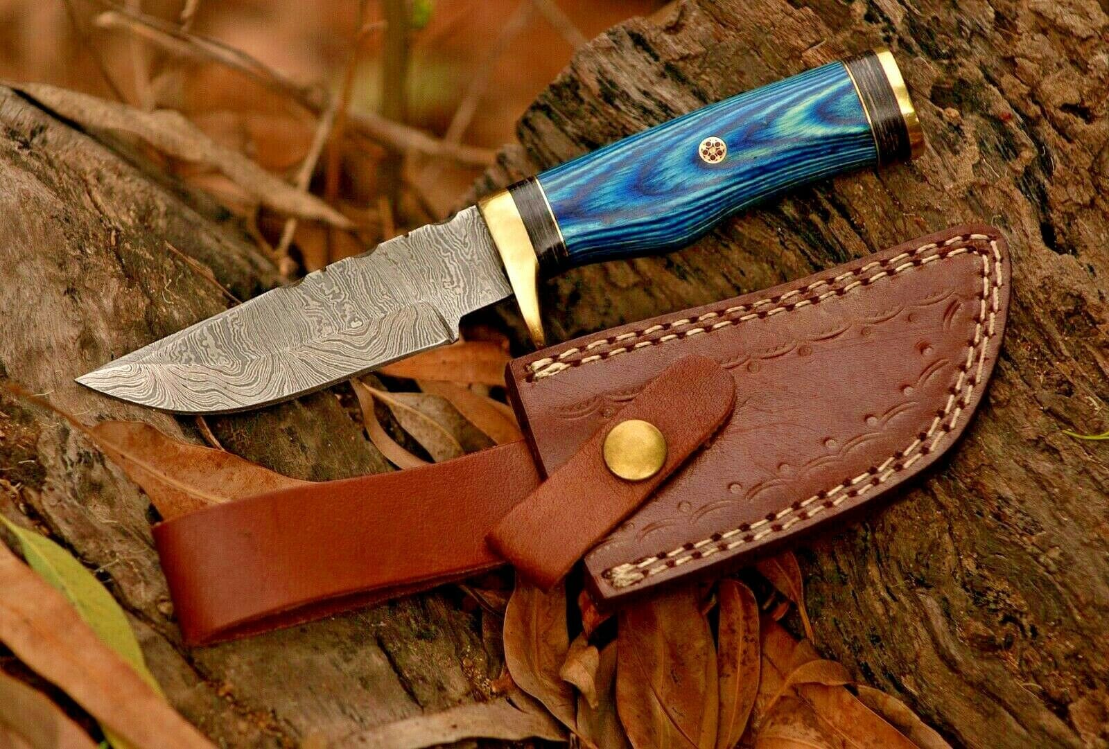 KBS Knives Store Hunting Knife Custom Handmade Damascus Steel Hunting Knife