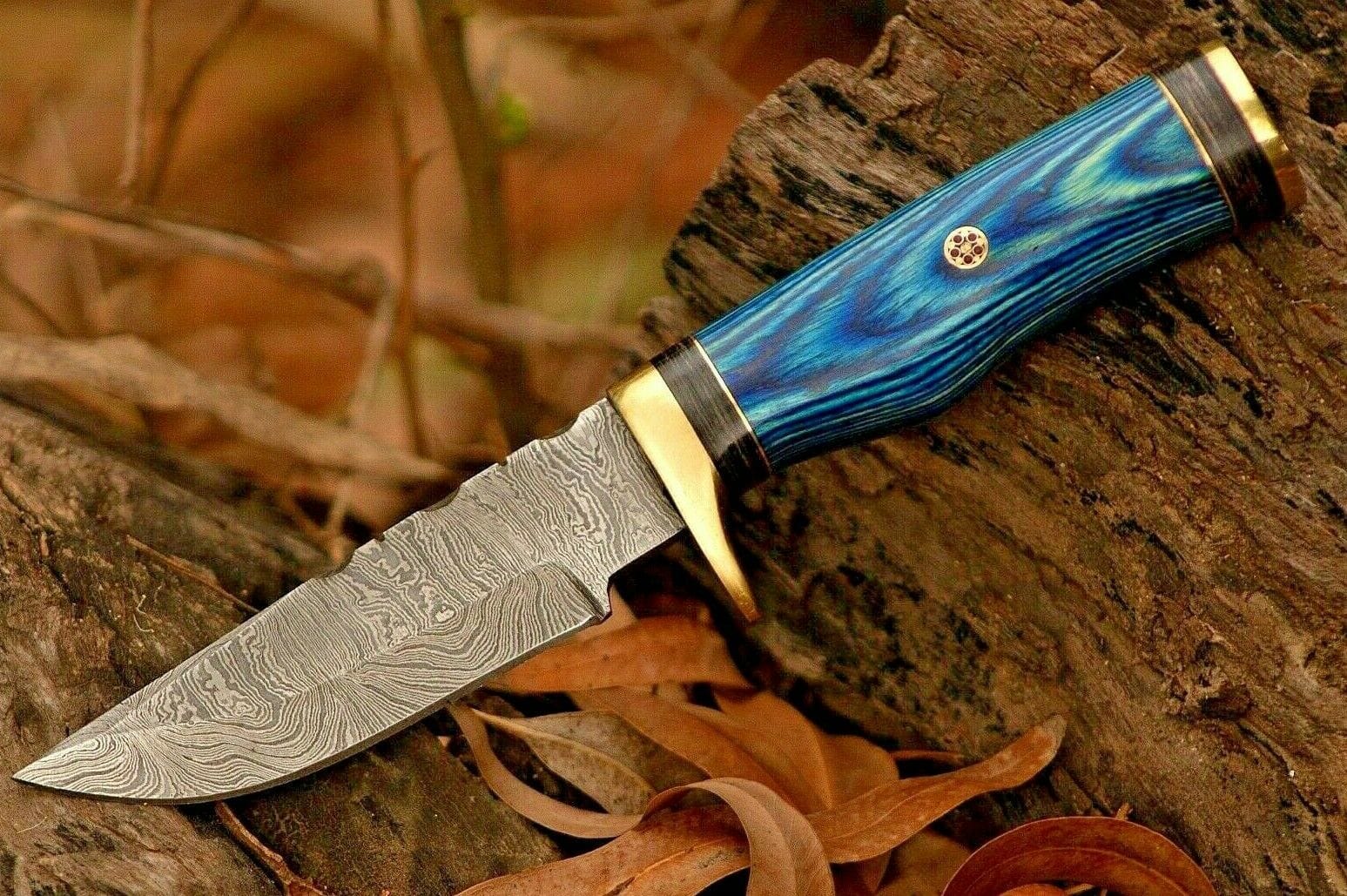 KBS Knives Store Hunting Knife Custom Handmade Damascus Steel Hunting Knife