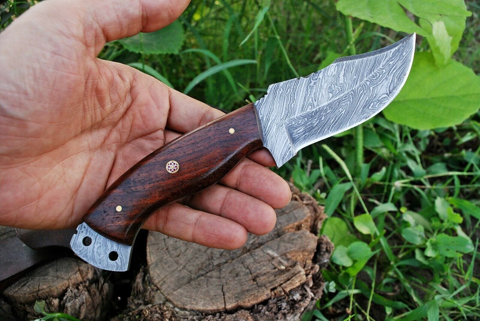 KBS Knives Store Hunting Knife Custom Handmade Damascus Steel Hunting Knife