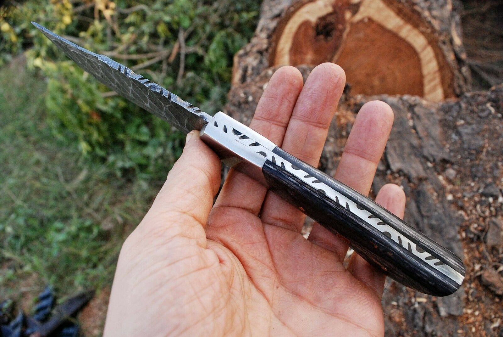 KBS Knives Store Hunting Knife Custom Handmade Damascus Steel Hunting Knife