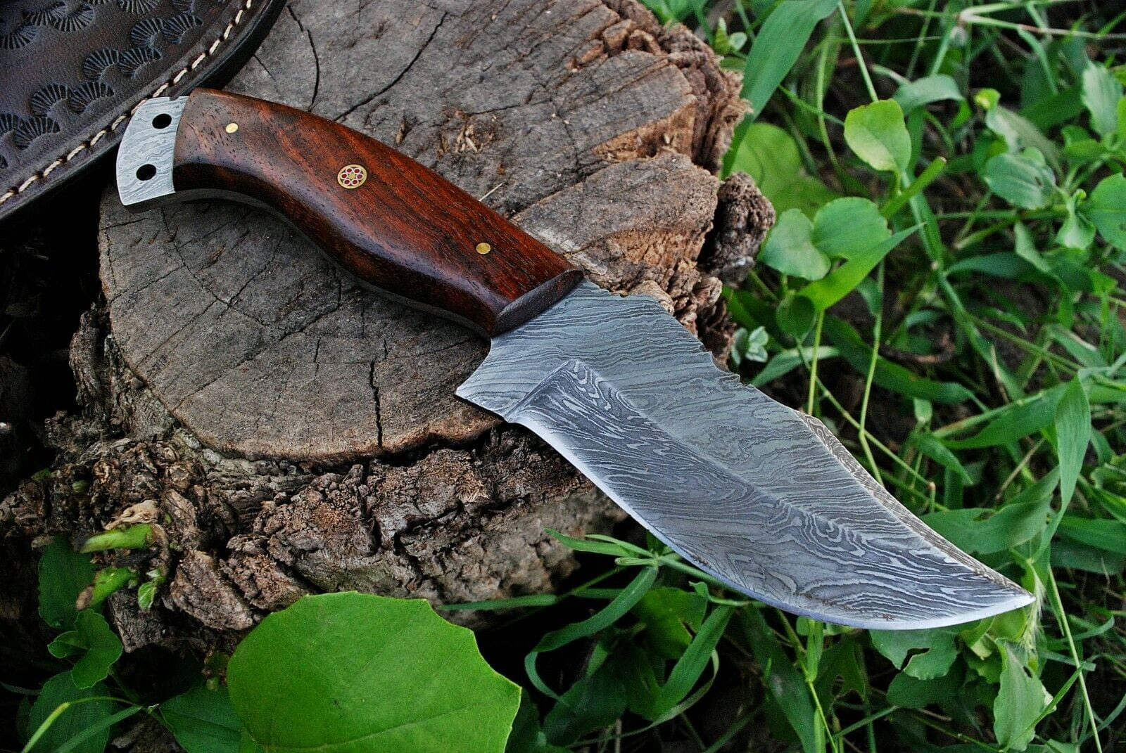 KBS Knives Store Hunting Knife Custom Handmade Damascus Steel Hunting Knife