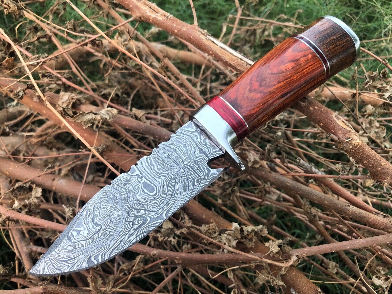 KBS Knives Store Hunting Knife Custom Handmade Damascus Steel Hunting Knife