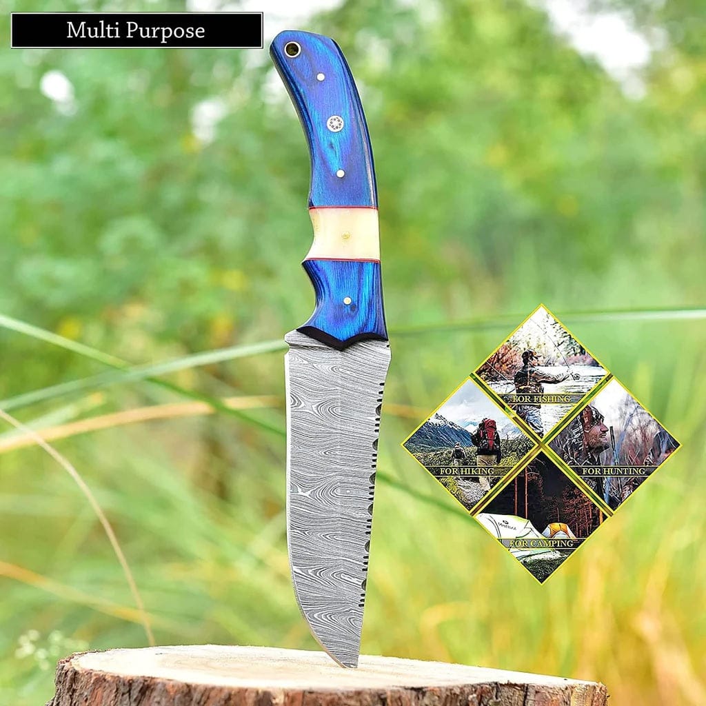 KBS Knives Store Hunting Knife Custom Handmade Damascus Steel Hunting Knife