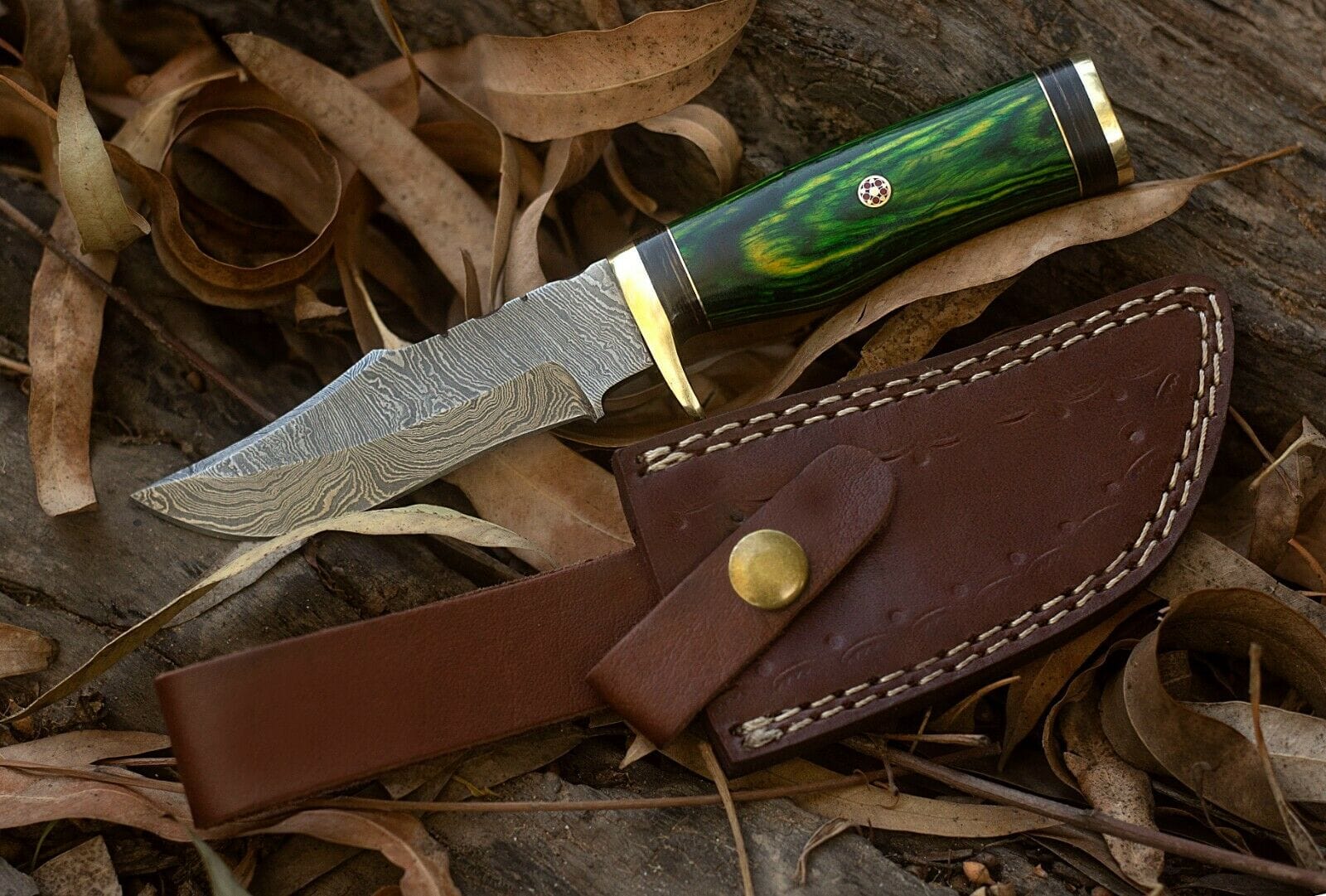 KBS Knives Store Hunting Knife Custom Handmade Damascus Steel Hunting Knife
