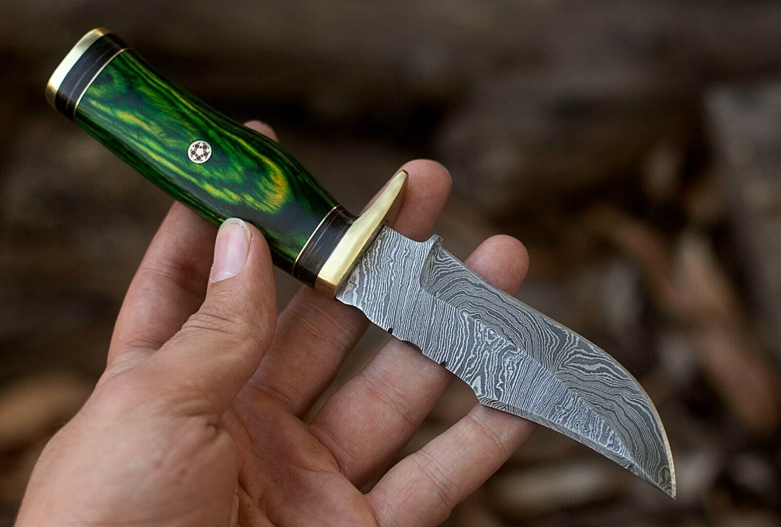 KBS Knives Store Hunting Knife Custom Handmade Damascus Steel Hunting Knife