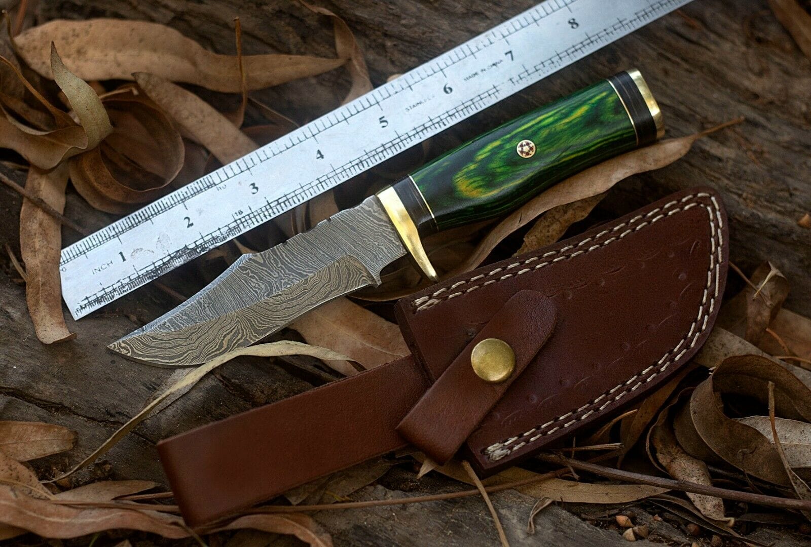 KBS Knives Store Hunting Knife Custom Handmade Damascus Steel Hunting Knife