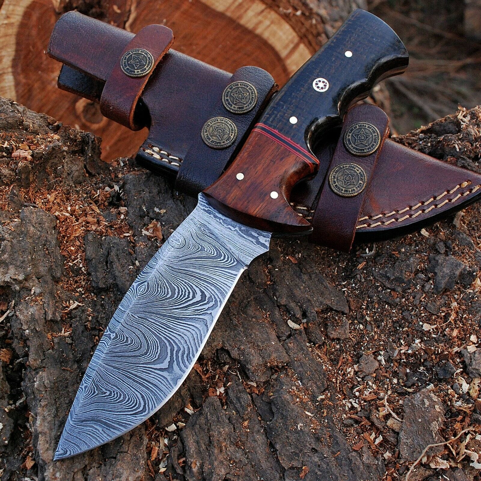 KBS Knives Store Hunting Knife Custom Handmade Damascus Steel Hunting Knife