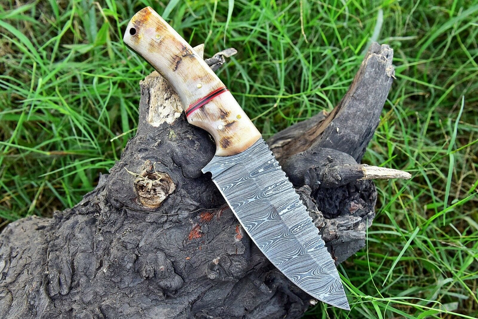 KBS Knives Store Hunting Knife Custom Handmade Damascus Steel Hunting Knife