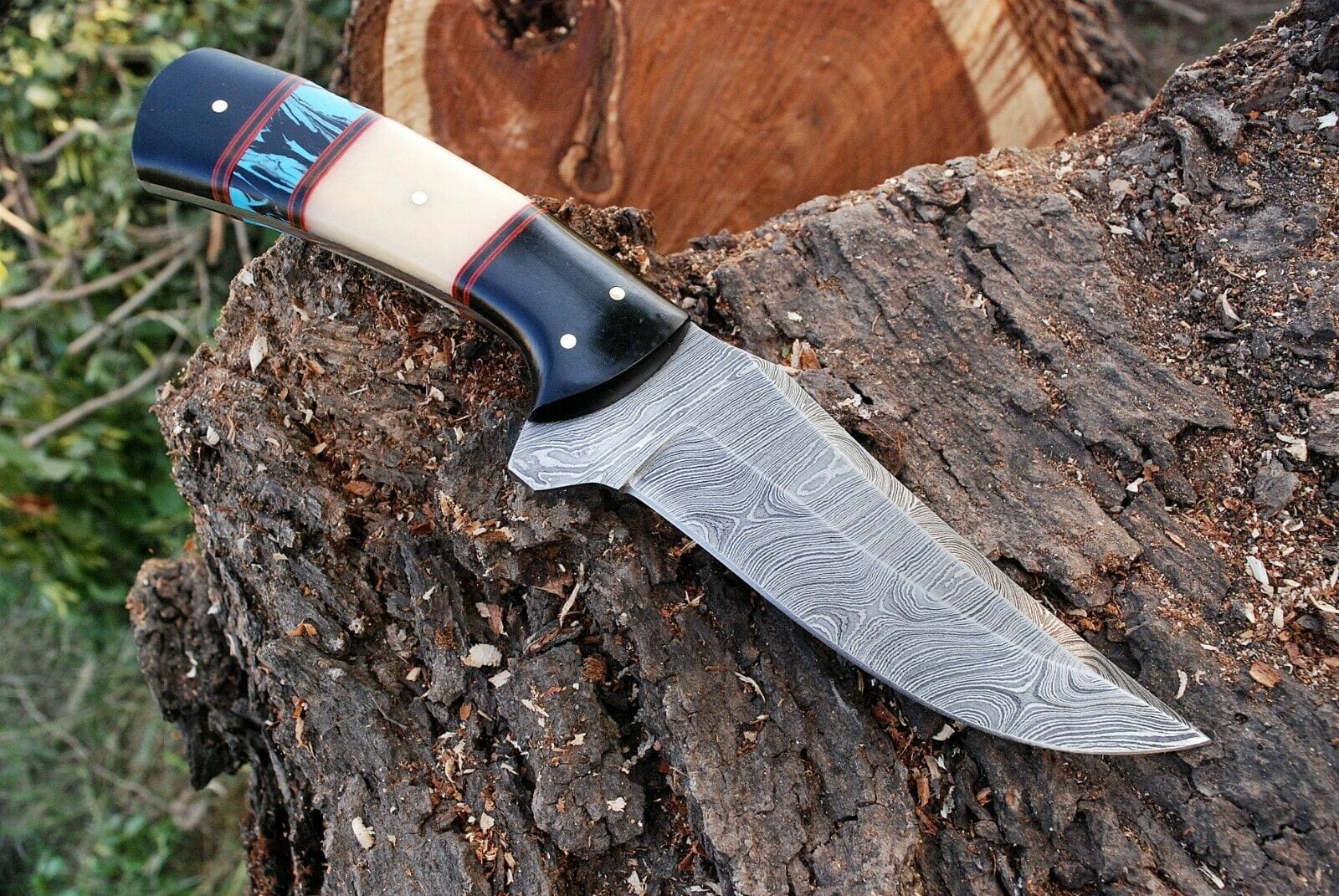 KBS Knives Store Hunting Knife Custom Handmade Damascus Steel Hunting Knife