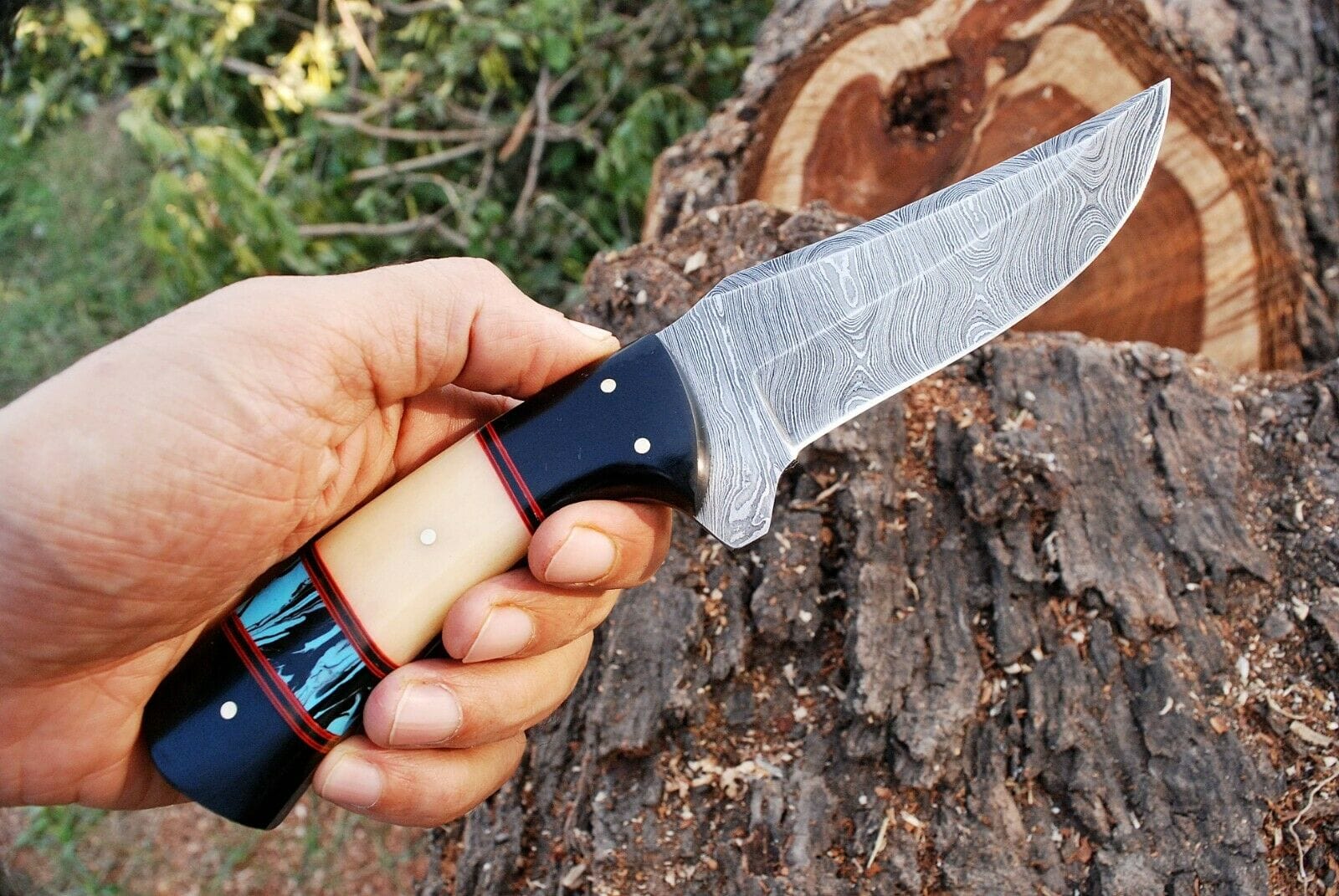 KBS Knives Store Hunting Knife Custom Handmade Damascus Steel Hunting Knife