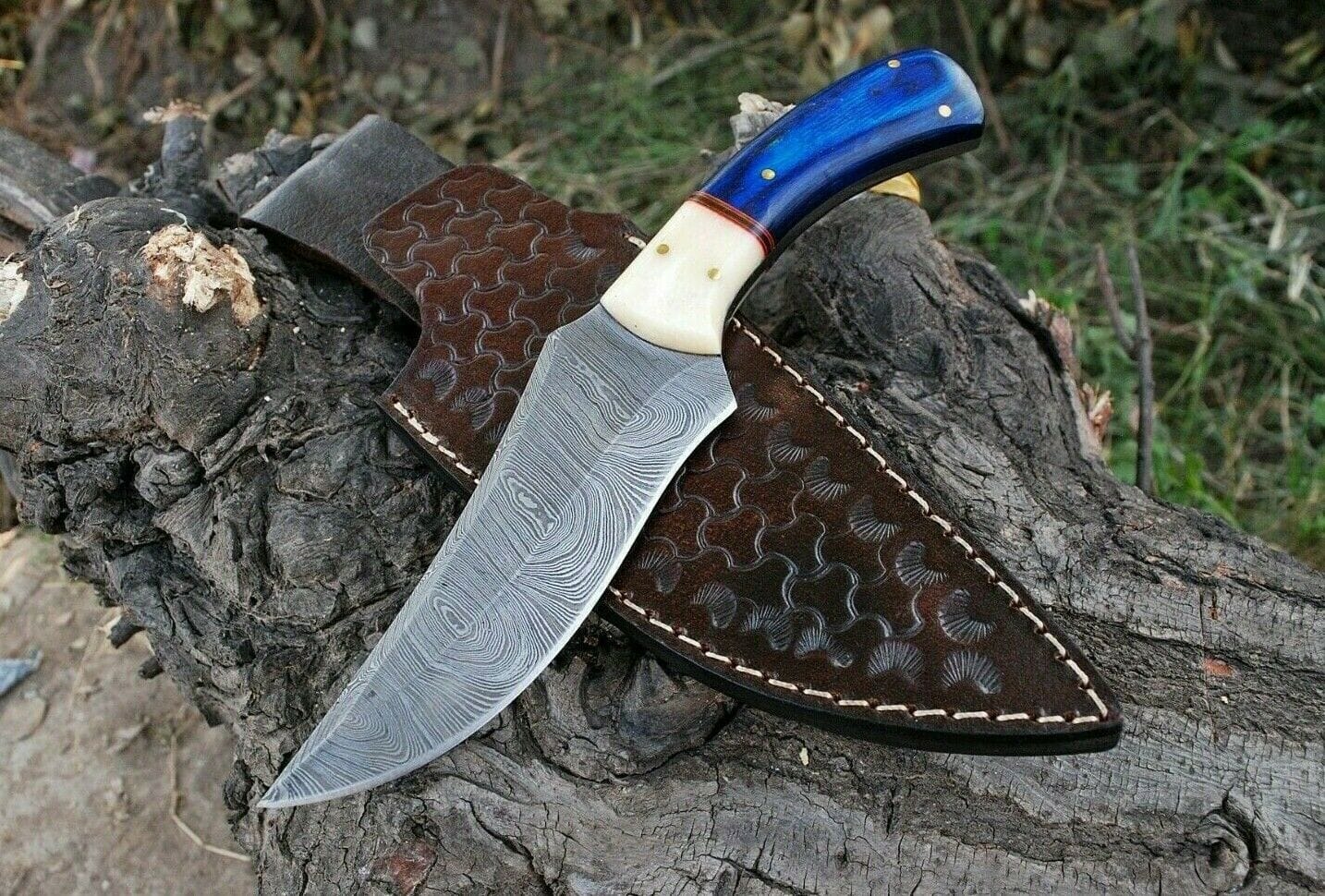 KBS Knives Store Hunting Knife Custom Handmade Damascus Steel Hunting Knife