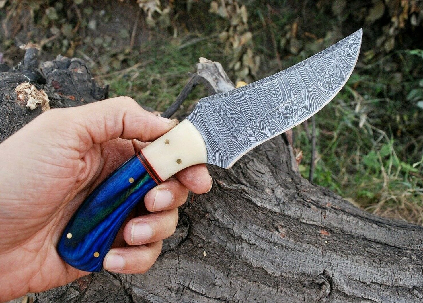 KBS Knives Store Hunting Knife Custom Handmade Damascus Steel Hunting Knife