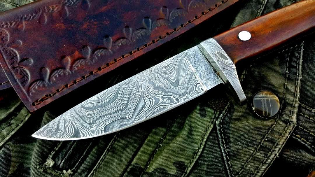 KBS Knives Store Hunting Knife Custom Handmade Damascus Steel Hunting Knife