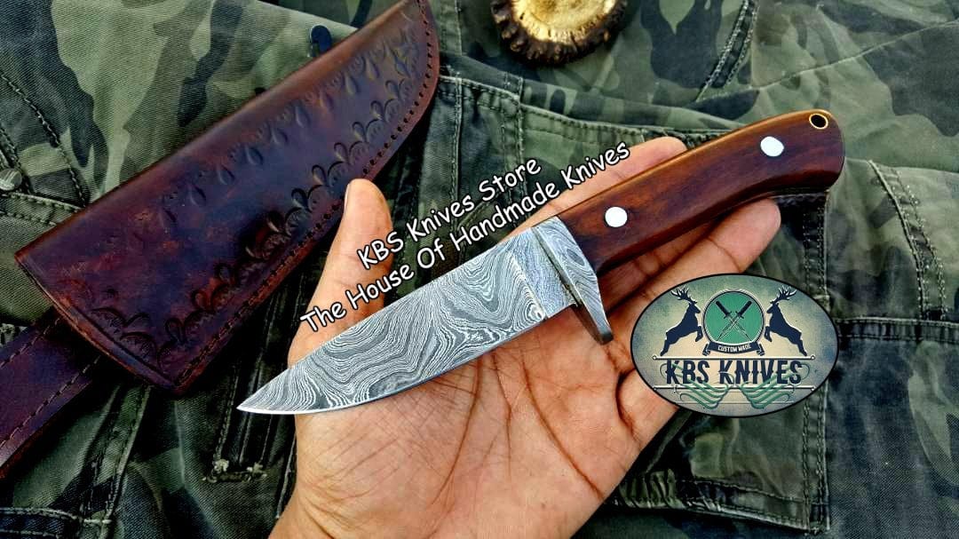 KBS Knives Store Hunting Knife Custom Handmade Damascus Steel Hunting Knife