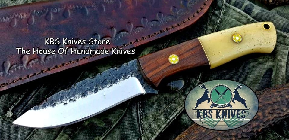 KBS Knives Store Hunting Knife Custom Handmade Hand Forged 1095 Steel Hunting Knife