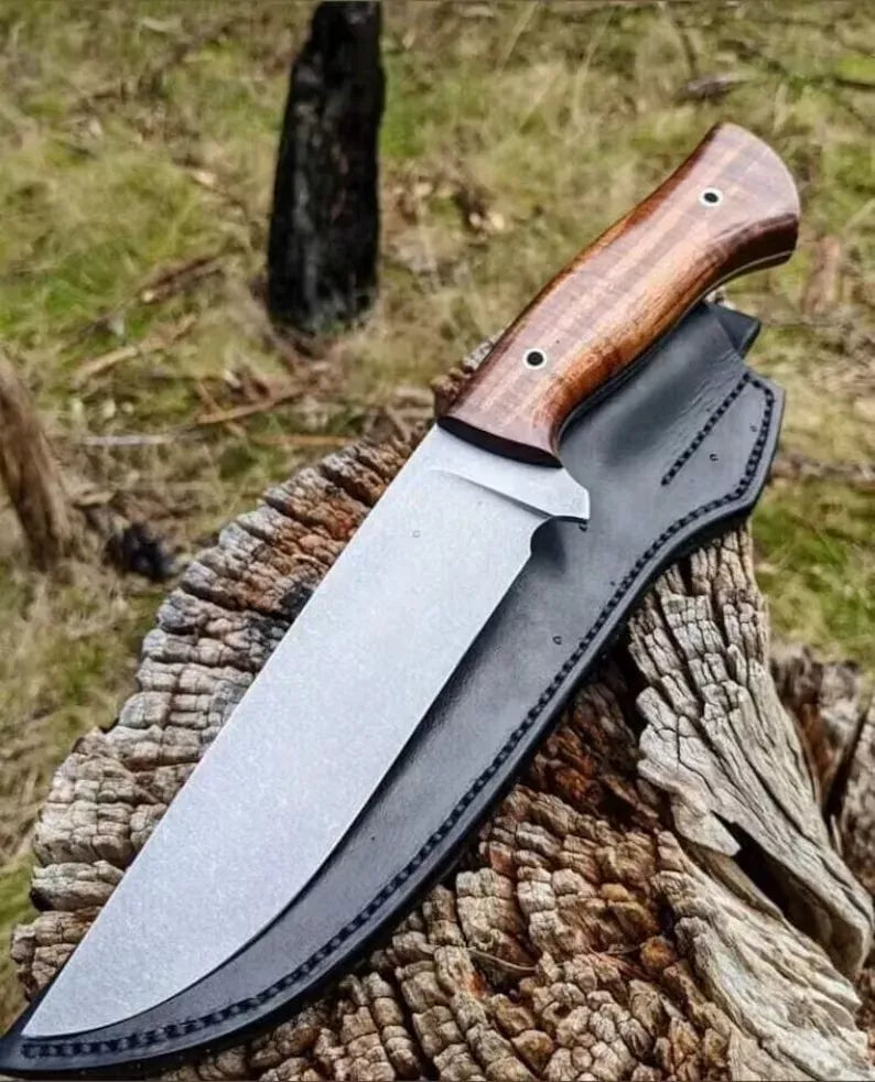 KBS Knives Store Hunting Knife Custom Hunting Knife Tool Steel Blade & Burl Rosewood Handle