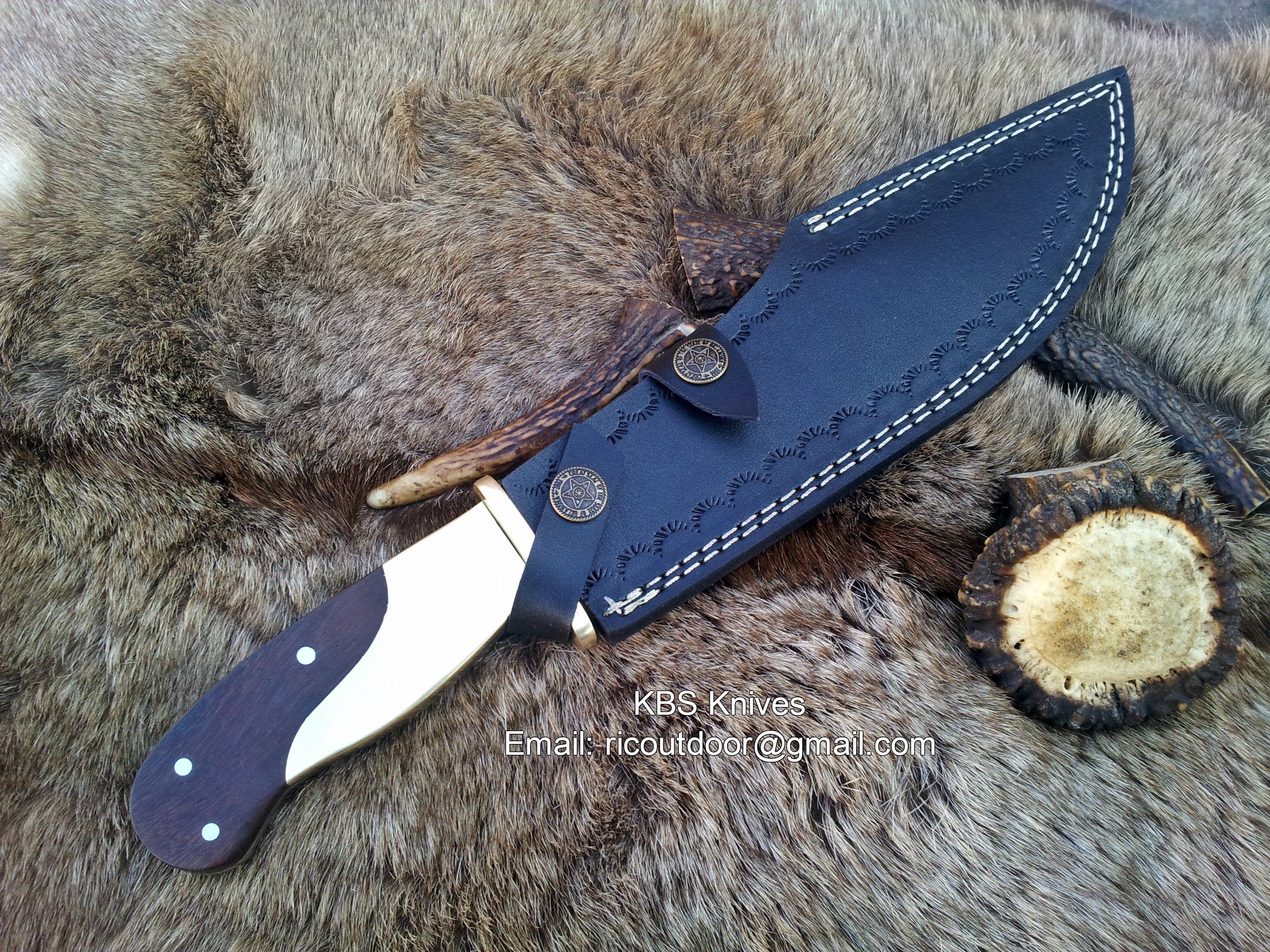 KBS Knives Store Hunting Knife Damascus Hand Made Hunting Knife
